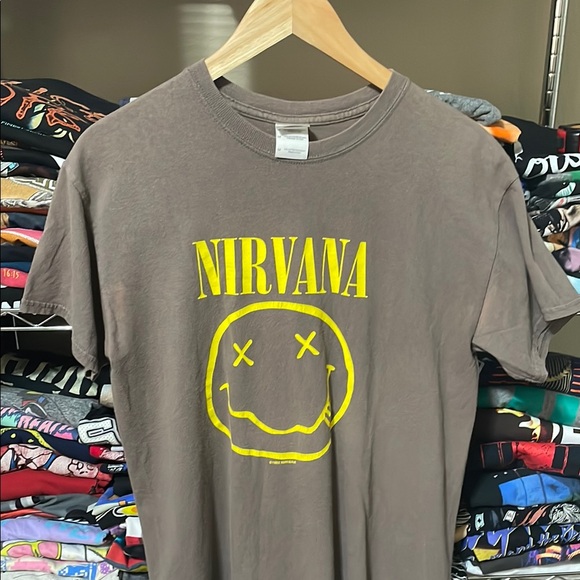 1992 Vintage Nirvana Brown T-Shirt - Picture 1 of 5